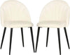 Set-2-Sedie-da-Salotto-e-Sala-da-Pranzo-Imbottite,-in-Metallo-e-Tessuto-Effetto-Velluto-Beige,-52x54x79-cm-AS5835-253V00CWAS5