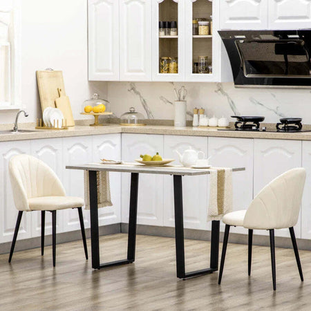 Set-2-Sedie-da-Salotto-e-Sala-da-Pranzo-Imbottite,-in-Metallo-e-Tessuto-Effetto-Velluto-Beige,-52x54x79-cm-AS5835-253V00CWAS5