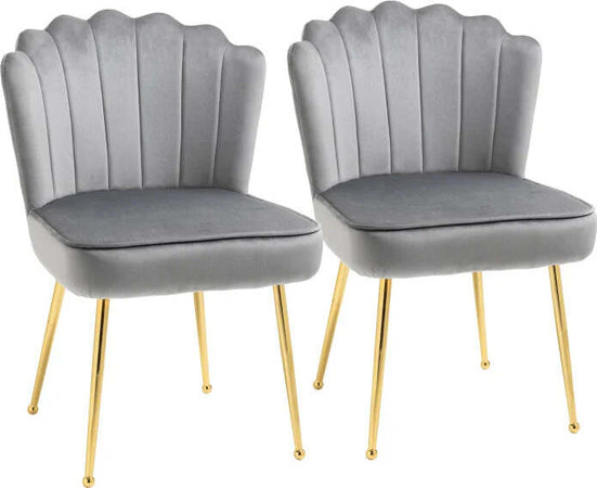 Set-2-Sedie-Moderne-e-Imbottite-per-Salotto-o-Soggiorno-con-Rivestimento-Effetto-Vellutato,-57x58x88cm,-Grigio-JU9839-168GYJU9
