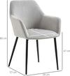 Set-2-Sedie-per-Soggiorno-Nordiche-con-Schienale-e-Braccioli-Ricurvi-e-Seduta-Imbottita,-54x57x80-cm,-Grigio-ED5835-771V00LGED5