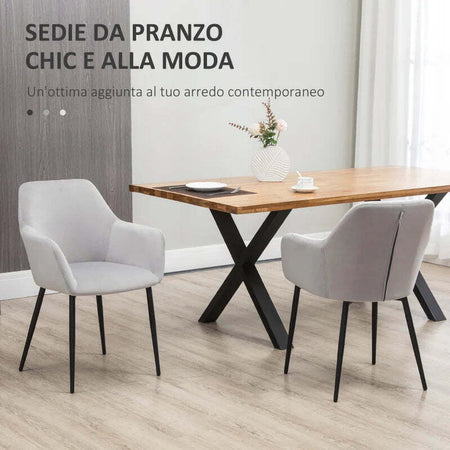 Set-2-Sedie-per-Soggiorno-Nordiche-con-Schienale-e-Braccioli-Ricurvi-e-Seduta-Imbottita,-54x57x80-cm,-Grigio-ED5835-771V00LGED5