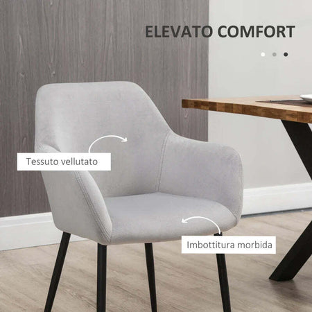 Set-2-Sedie-per-Soggiorno-Nordiche-con-Schienale-e-Braccioli-Ricurvi-e-Seduta-Imbottita,-54x57x80-cm,-Grigio-ED5835-771V00LGED5
