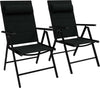 Set-2-Sedie-Pieghevoli-con-Schienale-Reclinabile-e-Poggiatesta,-in-Alluminio-e-Poliestere,-54x67x108-cm,-Nero-84G-383V00BK
