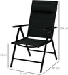 Set-2-Sedie-Pieghevoli-con-Schienale-Reclinabile-e-Poggiatesta,-in-Alluminio-e-Poliestere,-54x67x108-cm,-Nero-84G-383V00BK