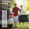 Set-2-Sedie-Pieghevoli-con-Schienale-Reclinabile-e-Poggiatesta,-in-Alluminio-e-Poliestere,-54x67x108-cm,-Nero-84G-383V00BK