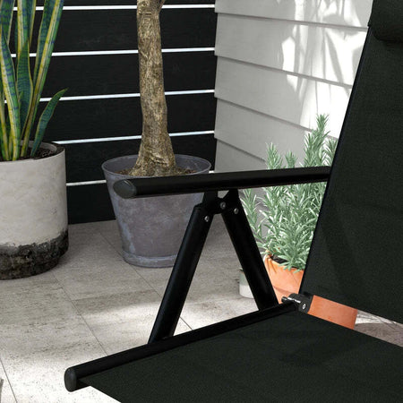 Set-2-Sedie-Pieghevoli-con-Schienale-Reclinabile-e-Poggiatesta,-in-Alluminio-e-Poliestere,-54x67x108-cm,-Nero-84G-383V00BK