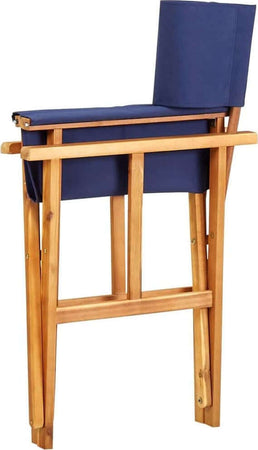 Set-2-Sedie-Pieghevoli-Seduta-e-Schienale-in-Tessuto-Blu-e-Struttura-Acacia