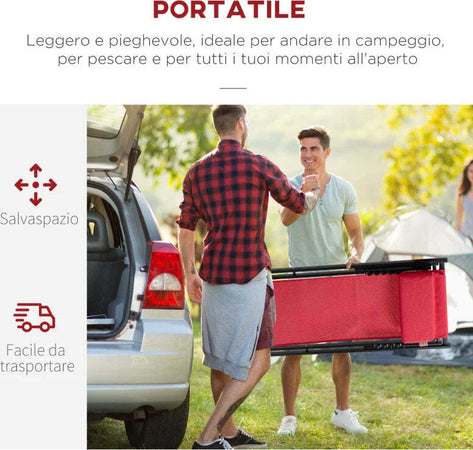Set-2-Sedie-Poltrona-Sdraio-da-Esterni,-Pieghevoli-e-Reclinabili,-in-Alluminio,-Rosso,-96.5-x-58-x-91.5cm-84B-342WR