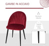 Set-2-Sedie-Sala-da-Pranzo-e-Soggiorno-Imbottite,-Design-Nordico-ed-Ergonomico-in-Metallo-e-Velluto,-52x54x79-cm,-Rosso-Scuro-ER7835-253WRER7