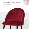 Set-2-Sedie-Sala-da-Pranzo-e-Soggiorno-Imbottite,-Design-Nordico-ed-Ergonomico-in-Metallo-e-Velluto,-52x54x79-cm,-Rosso-Scuro-ER7835-253WRER7