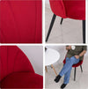 Set-2-Sedie-Sala-da-Pranzo-e-Soggiorno-Imbottite,-Design-Nordico-ed-Ergonomico-in-Metallo-e-Velluto,-52x54x79-cm,-Rosso-TG2835-253RDTG2