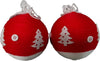 Set-2-sfere-di-Natale-in-lana-cm-10-Bianco-rosso-Assortito-Ciao-Srl