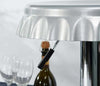 Set-2-Sgabelli-Bar-Cucina-Seduta-Forma-Tappo-Bottiglia-Sgabello-Girevole-Silver