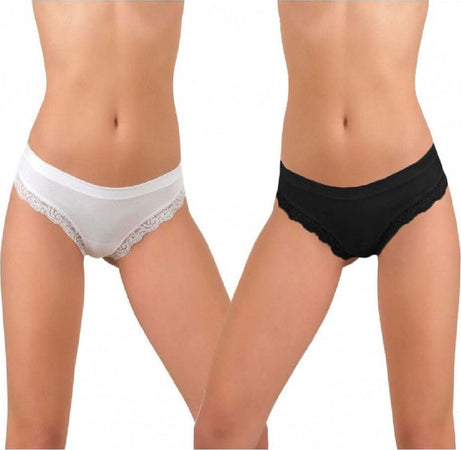 Pack 2 Slip Modello Tanga Jadea Con Bordo Merlettato Moda/Donna/Abbigliamento/Abbigliamento da notte lingerie e intimo/Lingerie & Intimo/Mutande/Bikini e Slip Trade Shop italia - Napoli, Commerciovirtuoso.it