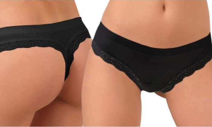 Pack 2 Slip Modello Tanga Jadea Con Bordo Merlettato Moda/Donna/Abbigliamento/Abbigliamento da notte lingerie e intimo/Lingerie & Intimo/Mutande/Bikini e Slip Trade Shop italia - Napoli, Commerciovirtuoso.it