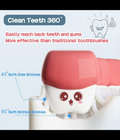 Set 2 Spazzolino Da Denti Per Bambini 2-6 Anni A Forma Di U Setole In Silicone