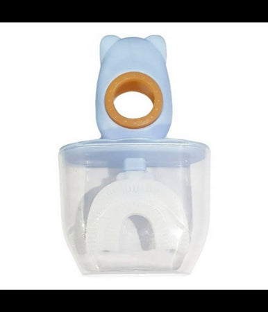 Set 2 Spazzolino Da Denti Per Bambini 2-6 Anni A Forma Di U Setole In Silicone