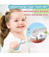Set 2 Spazzolino Da Denti Per Bambini 2-6 Anni A Forma Di U Setole In Silicone