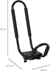 Set-2-Staffe-Porta-Kayak-con-Attacco-Universale-per-Portapacchi-Adatte-per-Canoe-e-Paddleboard,-Nero,-46x16.5x47cm-YH7A32-012YH7