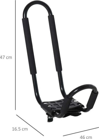 Set-2-Staffe-Porta-Kayak-con-Attacco-Universale-per-Portapacchi-Adatte-per-Canoe-e-Paddleboard,-Nero,-46x16.5x47cm-YH7A32-012YH7