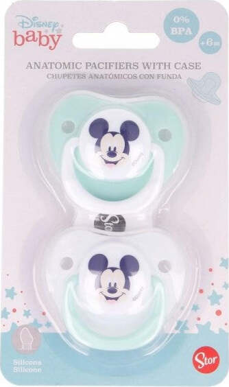 Set-2-Succhietti-Orto-Mickey-Disney-Baby-Silicone-Azzurro
