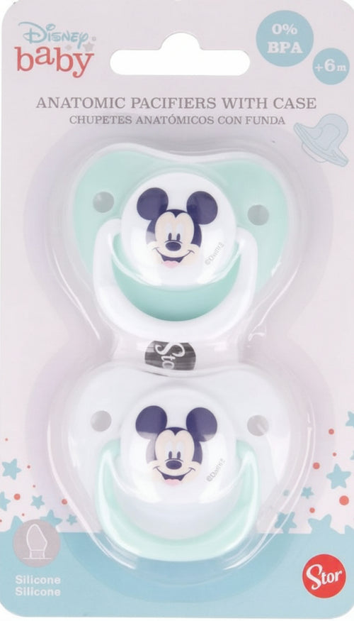Set-2-Succhietti-Orto-Mickey-Disney-Baby-Silicone-Azzurro