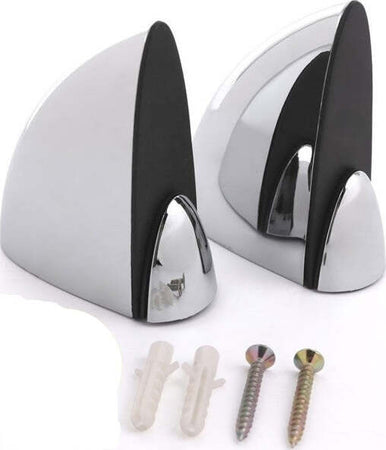 Set-2-Supporto-Per-Mensole-In-Vetro-Reggi-Mensola-Morsetto-A-Becco-Cromo-Lucido