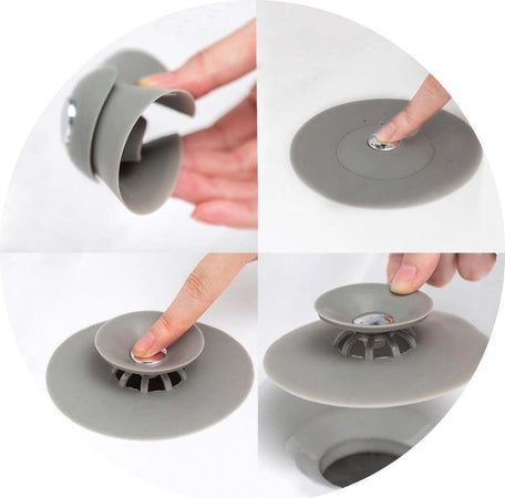 Set 2 Tappo Pop Up In Silicone 2in1 Per Lavello Lavandino Rete Cattura Capelli Fai da te/Attrezzature per cucine e bagni/Impianti per la cucina/Accessori per lavelli Trade Shop italia - Napoli, Commerciovirtuoso.it
