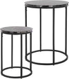 Set 2 Tavolini Da Salotto Moderno In Metallo Con Piano Effetto Marmo Casa e cucina/Arredamento/Soggiorno/Tavoli e tavolini/Tavolini bassi Decor Space - Altamura, Commerciovirtuoso.it