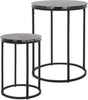 Set 2 Tavolini Da Salotto Moderno In Metallo Con Piano Effetto Marmo Casa e cucina/Arredamento/Soggiorno/Tavoli e tavolini/Tavolini bassi Decor Space - Altamura, Commerciovirtuoso.it