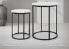 Set 2 Tavolini Da Salotto Moderno In Metallo Con Piano Effetto Marmo Casa e cucina/Arredamento/Soggiorno/Tavoli e tavolini/Tavolini bassi Decor Space - Altamura, Commerciovirtuoso.it