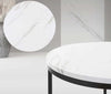 Set 2 Tavolini Da Salotto Moderno In Metallo Con Piano Effetto Marmo Casa e cucina/Arredamento/Soggiorno/Tavoli e tavolini/Tavolini bassi Decor Space - Altamura, Commerciovirtuoso.it