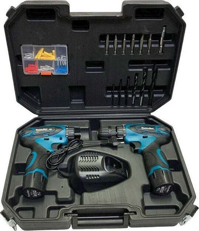 Set 2 Trapano + Avvitatore A Doppia Batteria Impulsi 18v Mls0061 Con Accessori Fai da te/Utensili elettrici e a mano/Utensili elettrici/Trapani/Trapani avvitatori Trade Shop italia - Napoli, Commerciovirtuoso.it