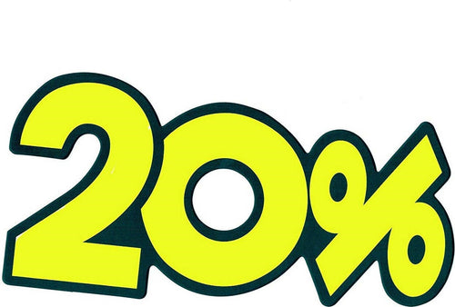 Set 20 Cartoncini 20% Giallo Pretagliati Percentuali Sconto Prezzi Vetrina Casa e cucina/Hobby creativi/Carta e lavorazione della carta/Carta/Carta Kraft Trade Shop italia - Napoli, Commerciovirtuoso.it