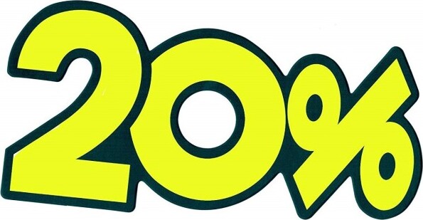 Set 20 Cartoncini 20% Giallo Pretagliati Percentuali Sconto Prezzi Vetrina Casa e cucina/Hobby creativi/Carta e lavorazione della carta/Carta/Carta Kraft Trade Shop italia - Napoli, Commerciovirtuoso.it