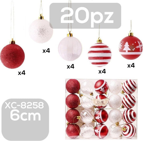 Set 20 Palline Natalizie Decorazioni 6 Cm Addobbi Per Albero Di Natale Xc-8258 Casa, arredamento e bricolage > Prodotti per Feste > Prodotti Natalizi Trade Shop italia - Napoli, Commerciovirtuoso.it