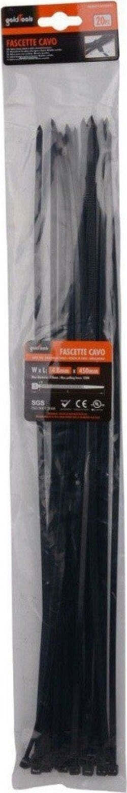 Set 20 Pz Fascette Cavi Cavo Nero Stringenti In Plastica Nylon 4.8x450 Mm 92386 Fai da te/Materiale elettrico/Gestione del cavo/Stringicavi Trade Shop italia - Napoli, Commerciovirtuoso.it