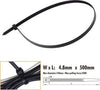 Set-20pz-Fascette-Cavi-Cavo-Nero-Stringenti-In-Plastica-Nylon-4.8-X-500-Mm-92387