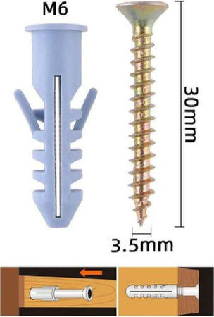 Set 22 Pezzi Viti Vite 3.5x30 Mm + Tasselli Con Alette Tassello M6 Fischer 57206 Fai da te/Ferramenta/Chiodi viti ed elementi di fissaggio/Kit di bulloni e dadi Trade Shop italia - Napoli, Commerciovirtuoso.it