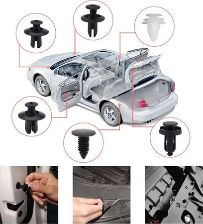 Set 229pz Clip Di Fissaggio Auto Rivetti Plastica Strumento Rimozione Pannello Auto e Moto/Parti per auto/Allestimenti interni/Dadi e bulloni Trade Shop italia - Napoli, Commerciovirtuoso.it