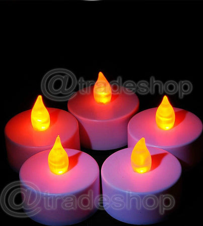 SET 24 CANDELE FIAMMA LUMINI LED DECORATIVE A BATTERIA VOTIVI LUCE BIANCO CALDO Illuminazione/Illuminazione per interni/Illuminazione speciale/Candele LED Trade Shop italia - Napoli, Commerciovirtuoso.it