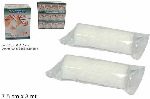 Set 24 Confezioni 2 Pezzi Garza Benda Medicazione 7.5 Cm X 3 Metri Ir002777 Salute e Bellezza > Cura della Persona Trade Shop italia - Napoli, Commerciovirtuoso.it
