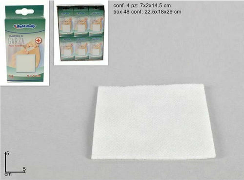 Set 24 Confezioni 4 Pezzi Cerotto Tamponi Di Garza Medicazione 5x5cm R007346 Salute e Bellezza > Cura della Persona Trade Shop italia - Napoli, Commerciovirtuoso.it