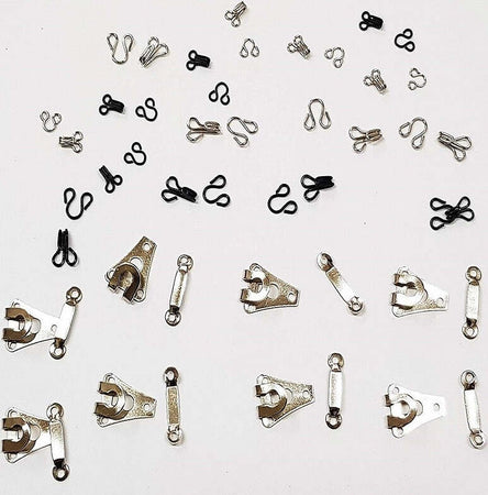 SET 24 PAIA UNCINELLI GANCETTI ACCIAIO NERO PER SARTA PANTALONI JEANS REGGISENO Casa e cucina/Hobby creativi/Cucito/Articoli di merceria/Fibbie Trade Shop italia - Napoli, Commerciovirtuoso.it
