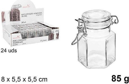 Set 24 Pezzi Barattolo Esagonale Vasetto Con Tappo Porta Spezie Vetro 85g 100829 Casa, arredamento e bricolage > Cucina > Barattoli e Contenitori Trade Shop italia - Napoli, Commerciovirtuoso.it