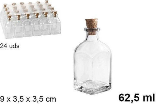 Set 24 Pezzi Bottiglie Bottigliette In Vetro Con Tappo In Sughero 62,5 Ml 105788 Casa e cucina/Produzione di birra e vino artigianali/Produzione di vino/Bottiglie Trade Shop italia - Napoli, Commerciovirtuoso.it