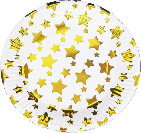 Set 24 Pezzi Piatti Piatto Carta Usa E Getta 18 Cm Stelle Oro Sun_7932 Stella Casa, arredamento e bricolage > Prodotti per Feste Trade Shop italia - Napoli, Commerciovirtuoso.it