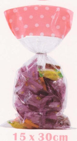 Set-24-Pezzi-Sacchetti-Bustine-Rosa-Confetti-Confettata-Caramelle-Compleanni