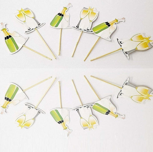 Set 24 Pezzi Stuzzicadenti Champagne Brindisi Cupcake Per Festa Aperitivo Snack Casa, arredamento e bricolage > Prodotti per Feste Trade Shop italia - Napoli, Commerciovirtuoso.it