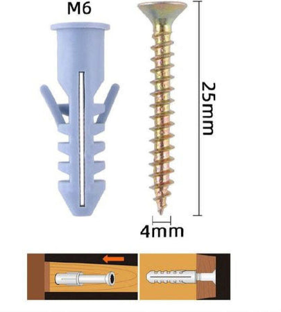 Set 24 Pezzi Viti Vite 4 X 25 Mm + Tasselli Con Alette Tassello M6 Fischer 57204 Fai da te/Ferramenta/Chiodi viti ed elementi di fissaggio/Kit di bulloni e dadi Trade Shop italia - Napoli, Commerciovirtuoso.it
